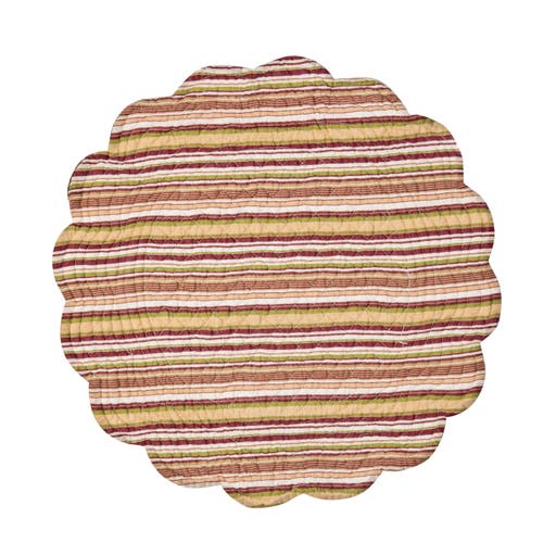 C & F Home C&f Home Amara Round Quilted Placemats Set Of 6, 17" In Neutral