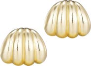 Adornia Fluted Wrap Stud Earrings