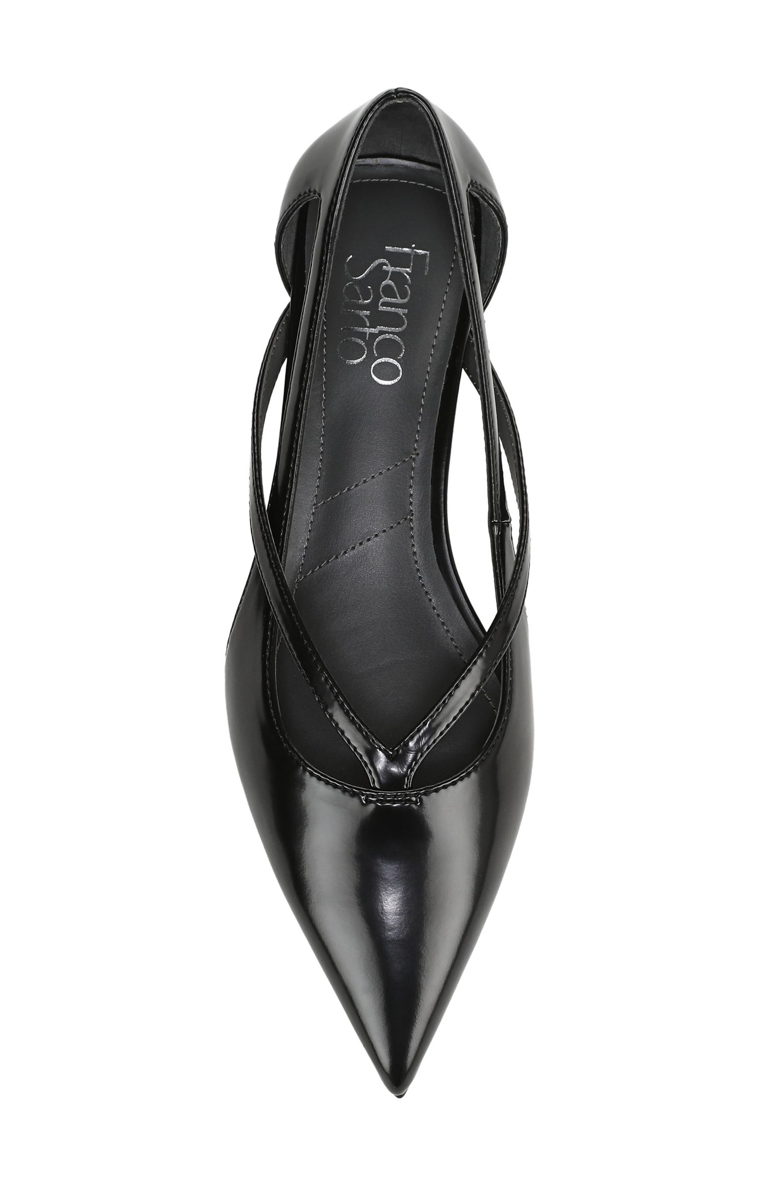 Franco Sarto Petunia Slingback Pump, Alternate, color, Black Faux Leather