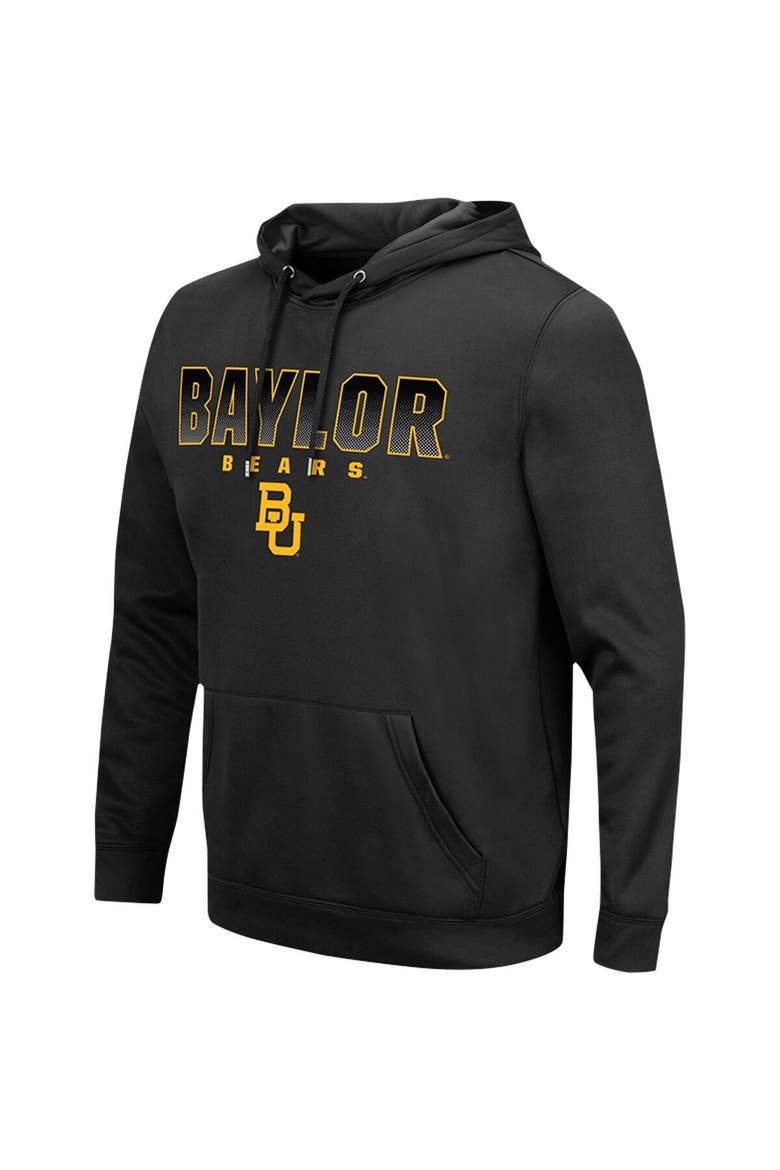 Men's Colosseum Baylor Bears Blackout 3.0 Pullover Hoodie, Alternate, color, Black