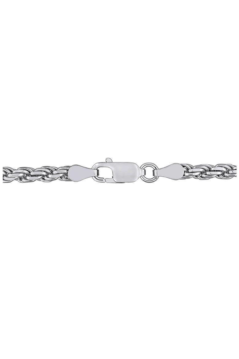 Diamond Cut Rope Chain Necklace, 3.1mm, Alternate, color, SILVER
