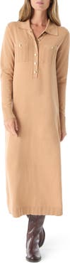 DO by Dee Ocleppo Adira Collar Long Sleeve Knit Maxi Dress