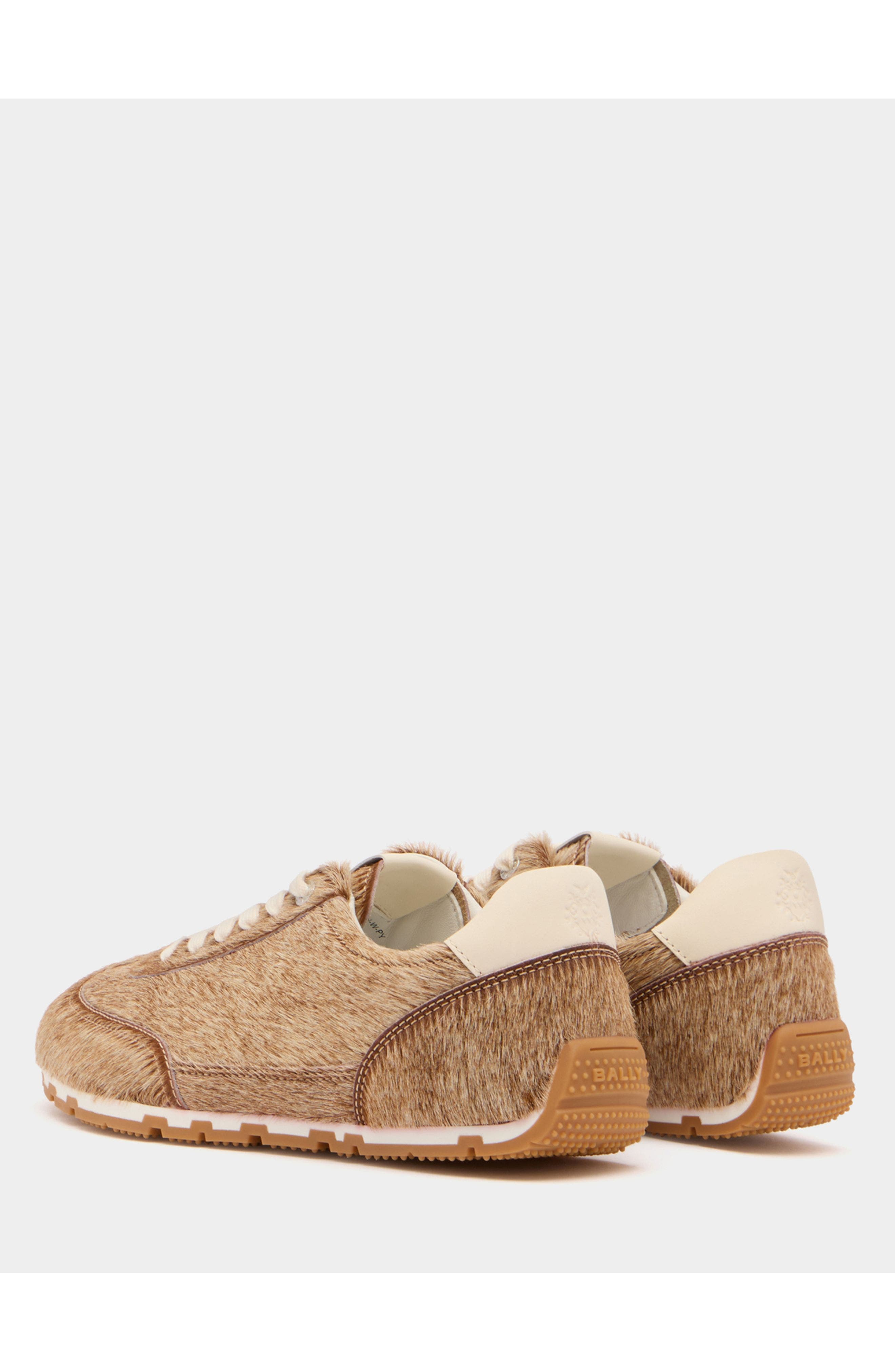 Bally Quarry Sneaker in Bone Pony Hair, Alternate, color, White