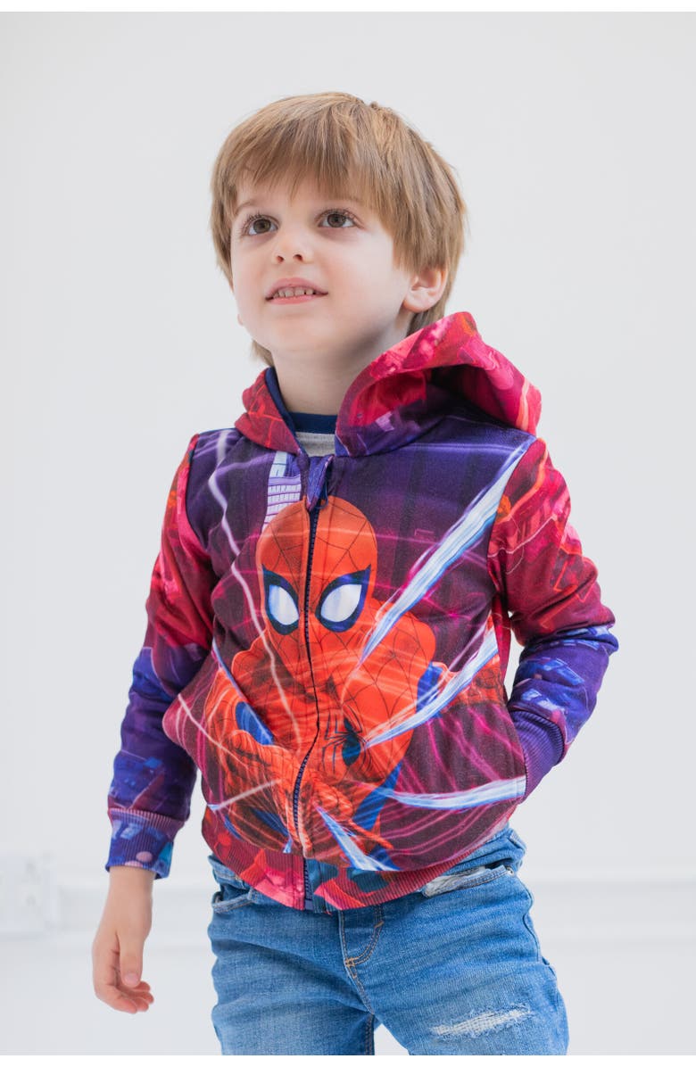 Marvel Spider-Man Sublimated Pullover Hoodie, Alternate, color, Red