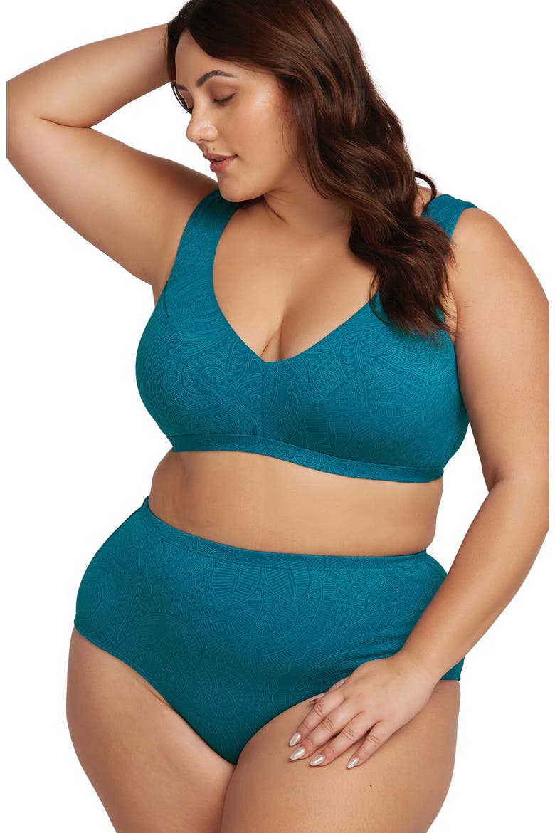 Renoir High Waist Bikini Bottoms, Alternate, color, JEWEL