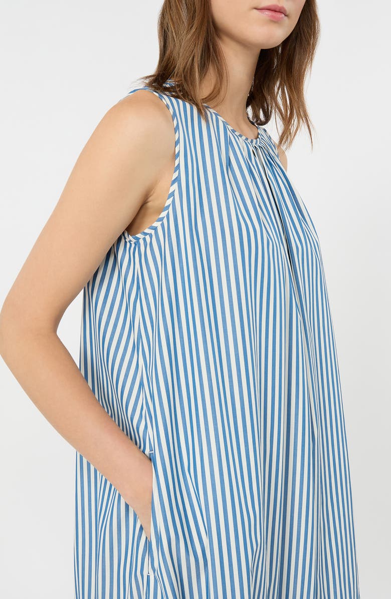 Weekend Max Mara Capo Stripe Cotton Maxi Dress, Alternate, color, Cornflower Blue