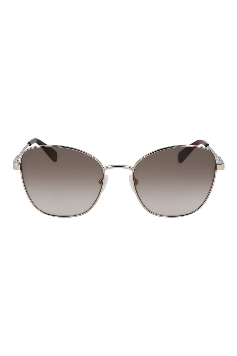 56mm Heritage Butterfly Sunglasses, Main, color, GOLD
