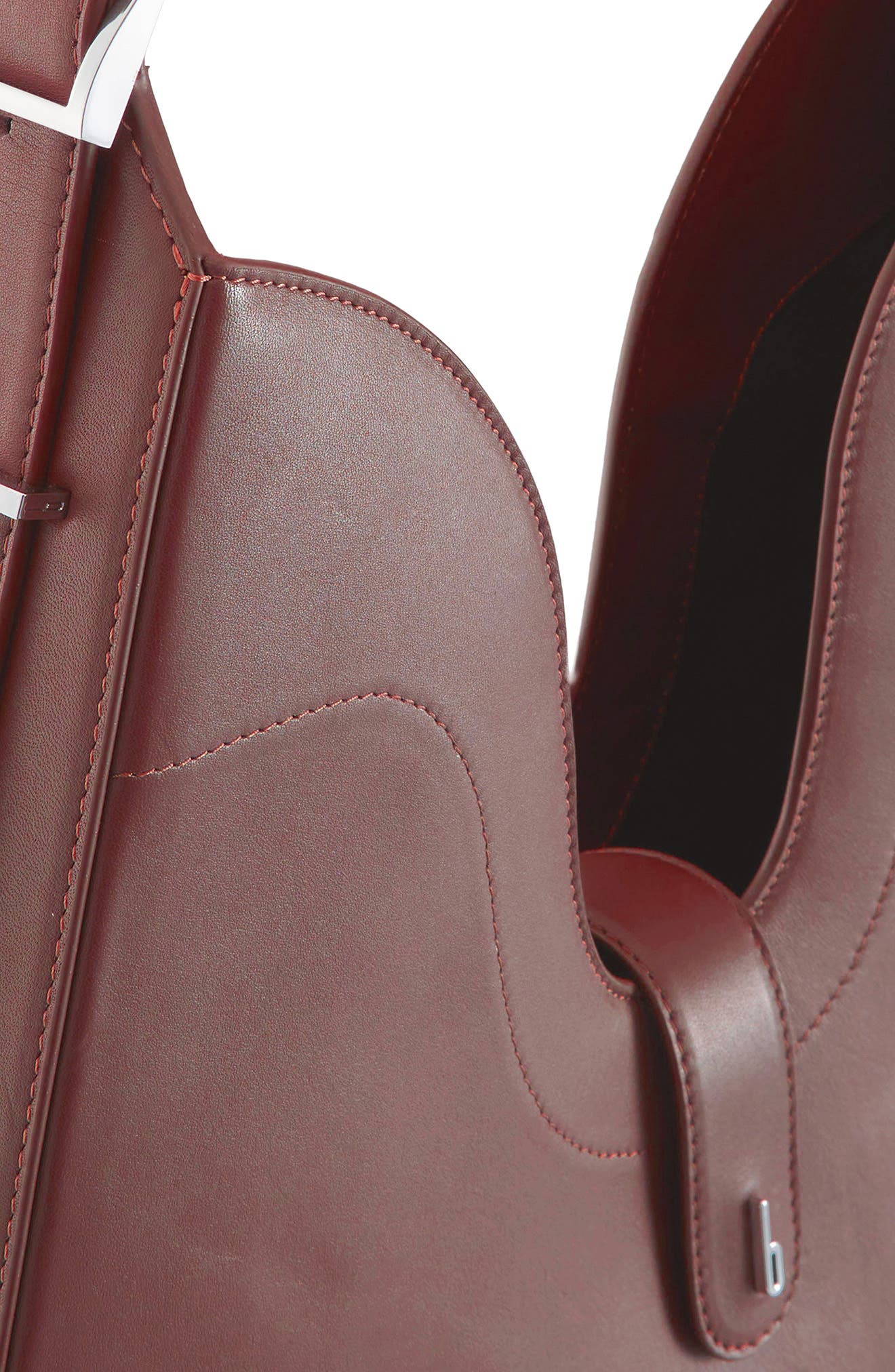 Melina Nappa Leather Shoulder Bag, Alternate, color, BRICK