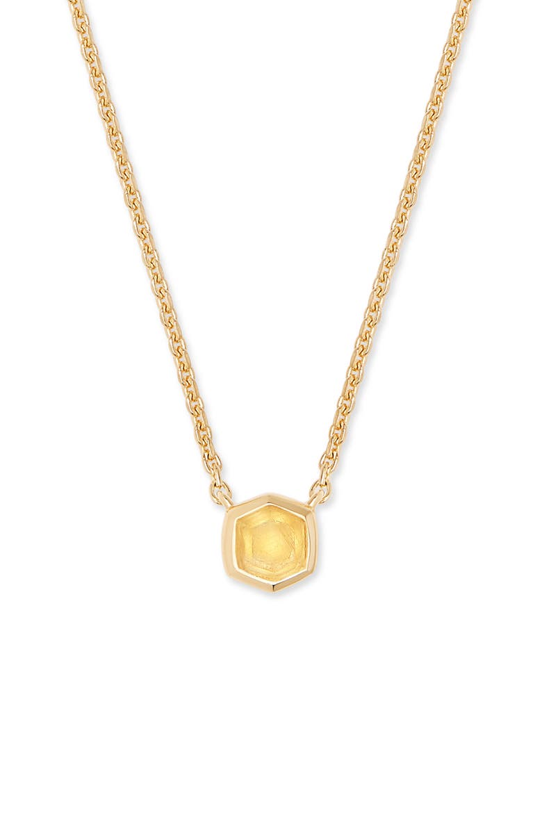 Davie Pendant Necklace, Main, color, LIGHT CITRINE