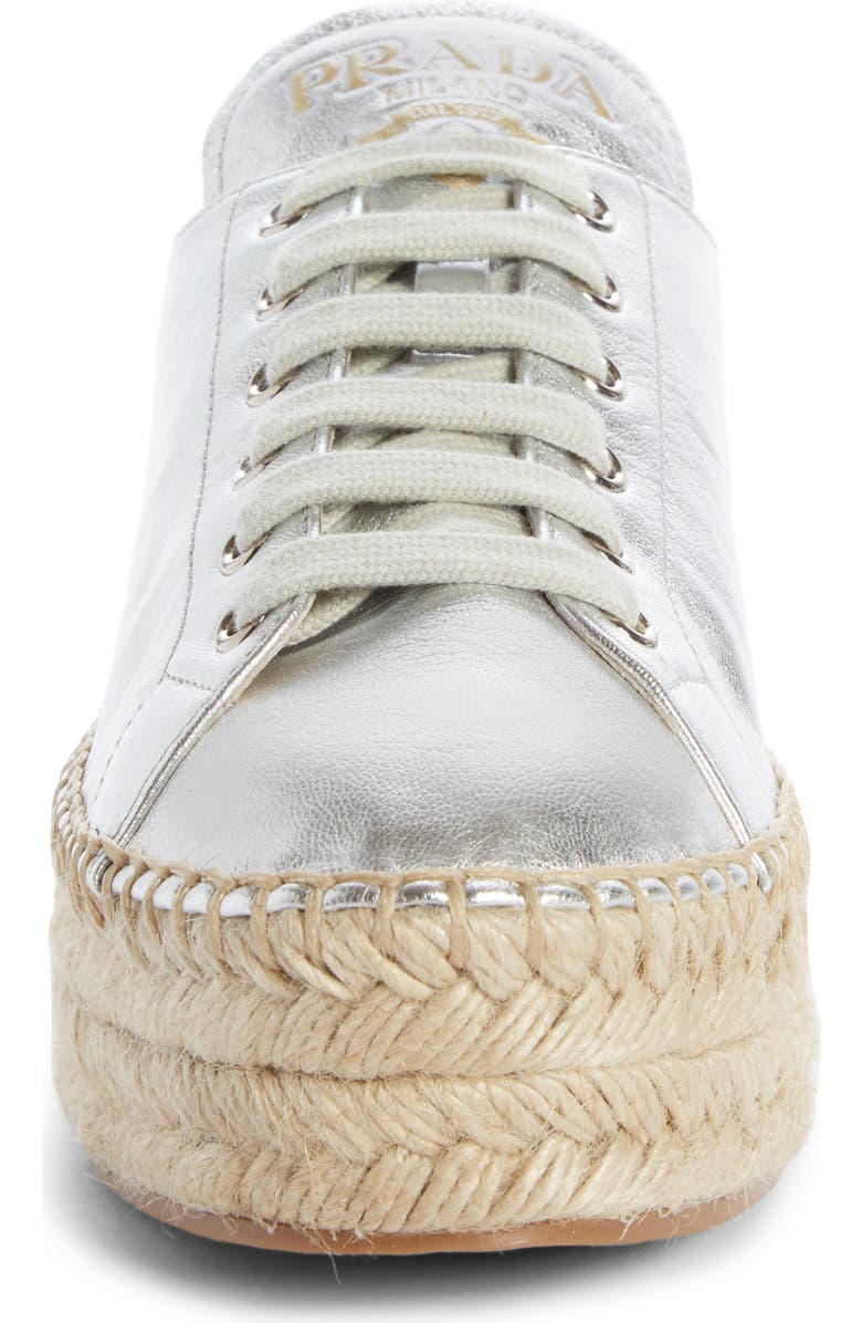 Prada Platform Espadrille Sneaker, Alternate, color,