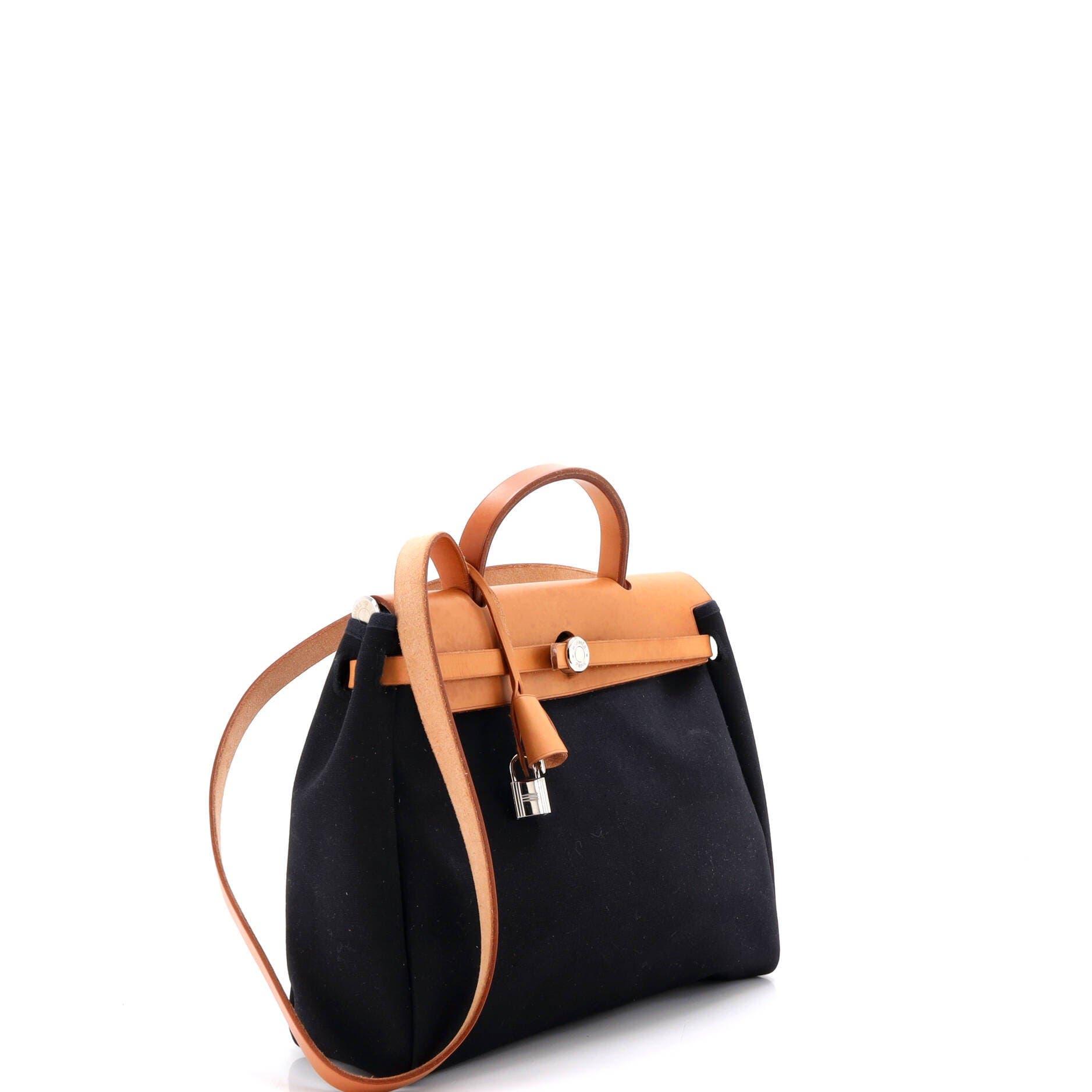 Pre-Owned Hermes Herbag Toile and Leather PM, Alternate, color, Ecru