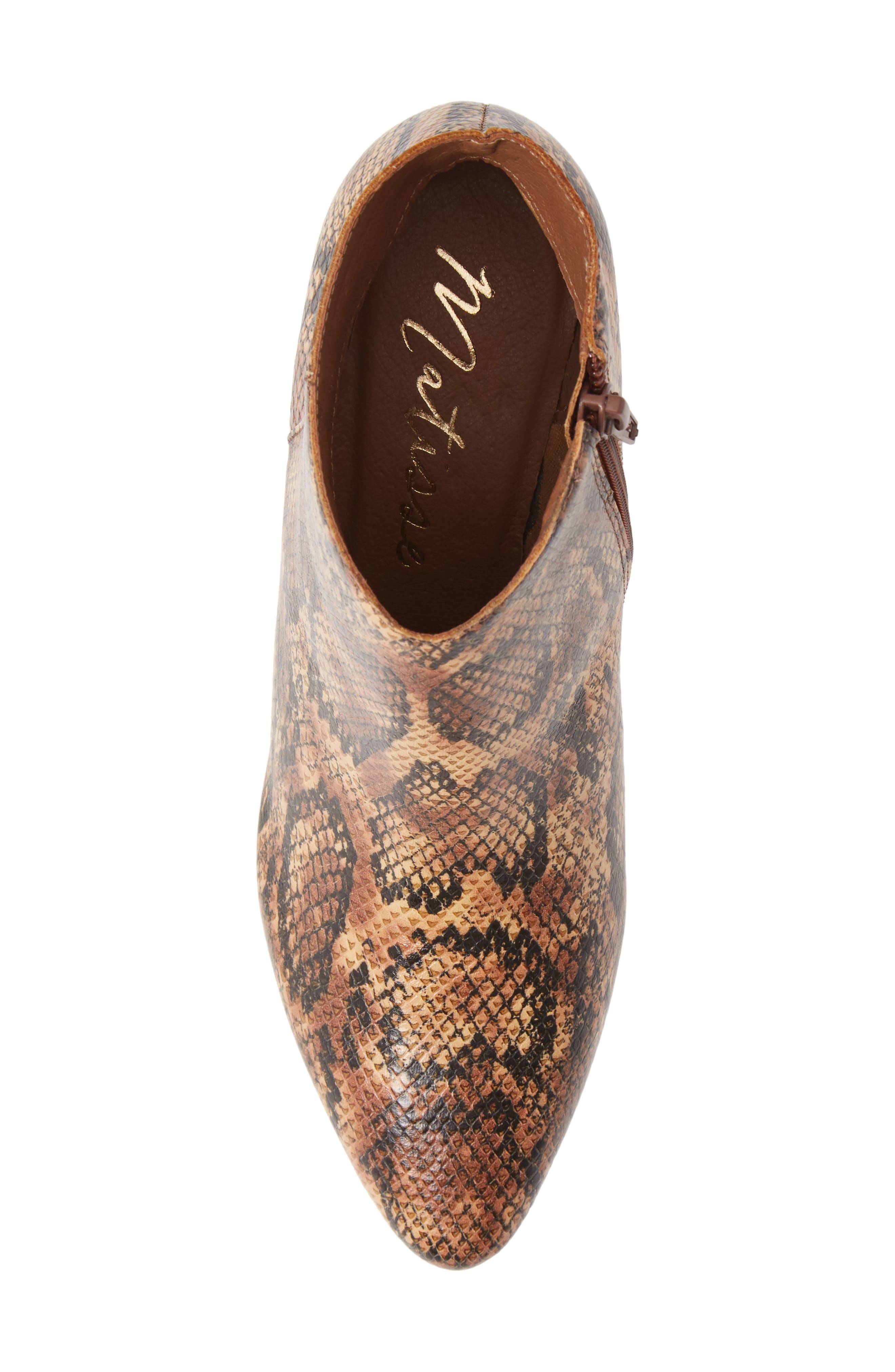 Crush Bootie, Alternate, color, NATURAL SNAKE PRINT LEATHER