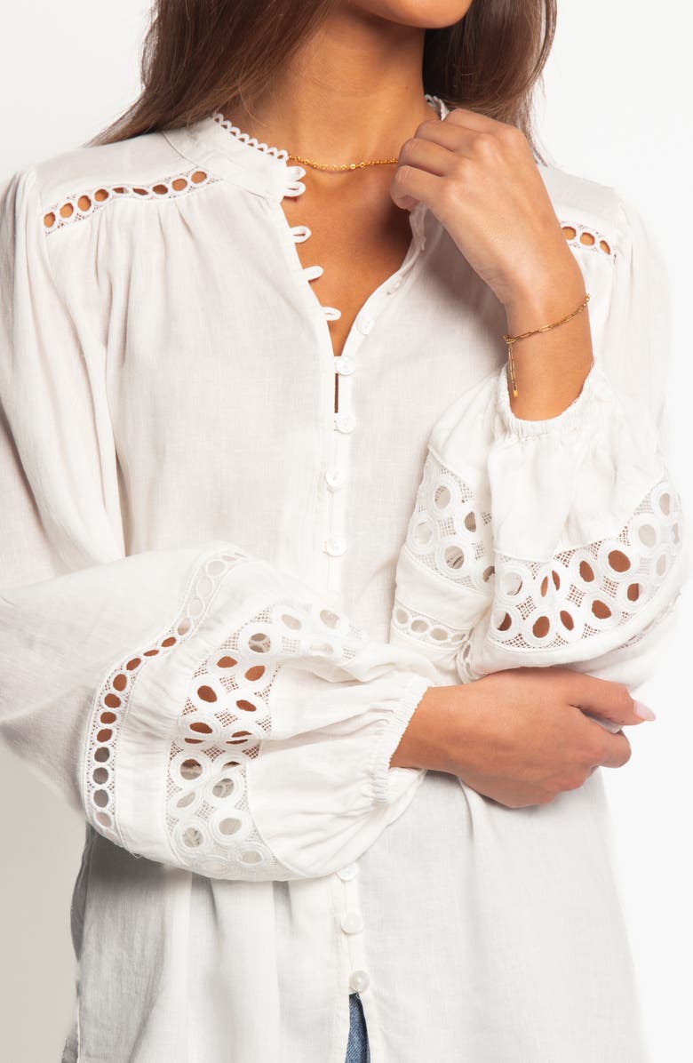 Petal & Pup Hani Lace Shirt, Alternate, color, White