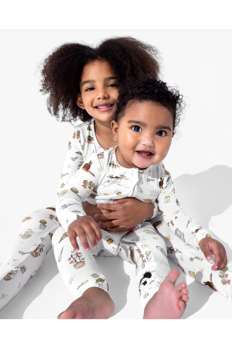 Kids' Bunny Garden Set of 2 Piece Pajamas, Alternate, color, Bunny Garden