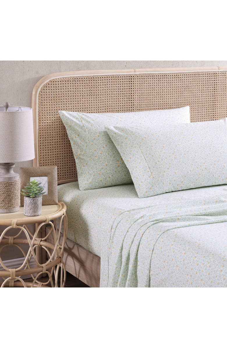 Tommy Bahama Crane Flower 200 Thread Count Sheet Set, Alternate, color, Sage