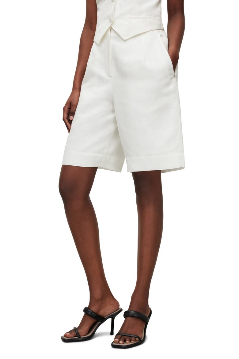 Petra Longline Shorts, Main, color, OFF WHITE