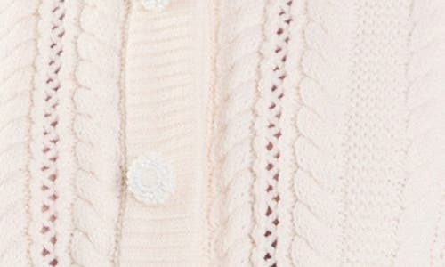 Endless Rose Cable Stitch Cardigan In Cream