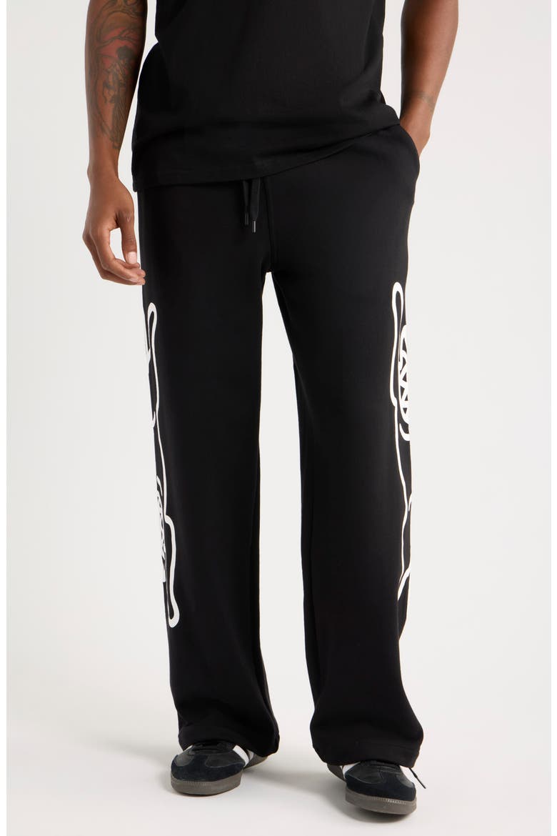 Mint Drawstring Sweatpants, Main, color, BLACK