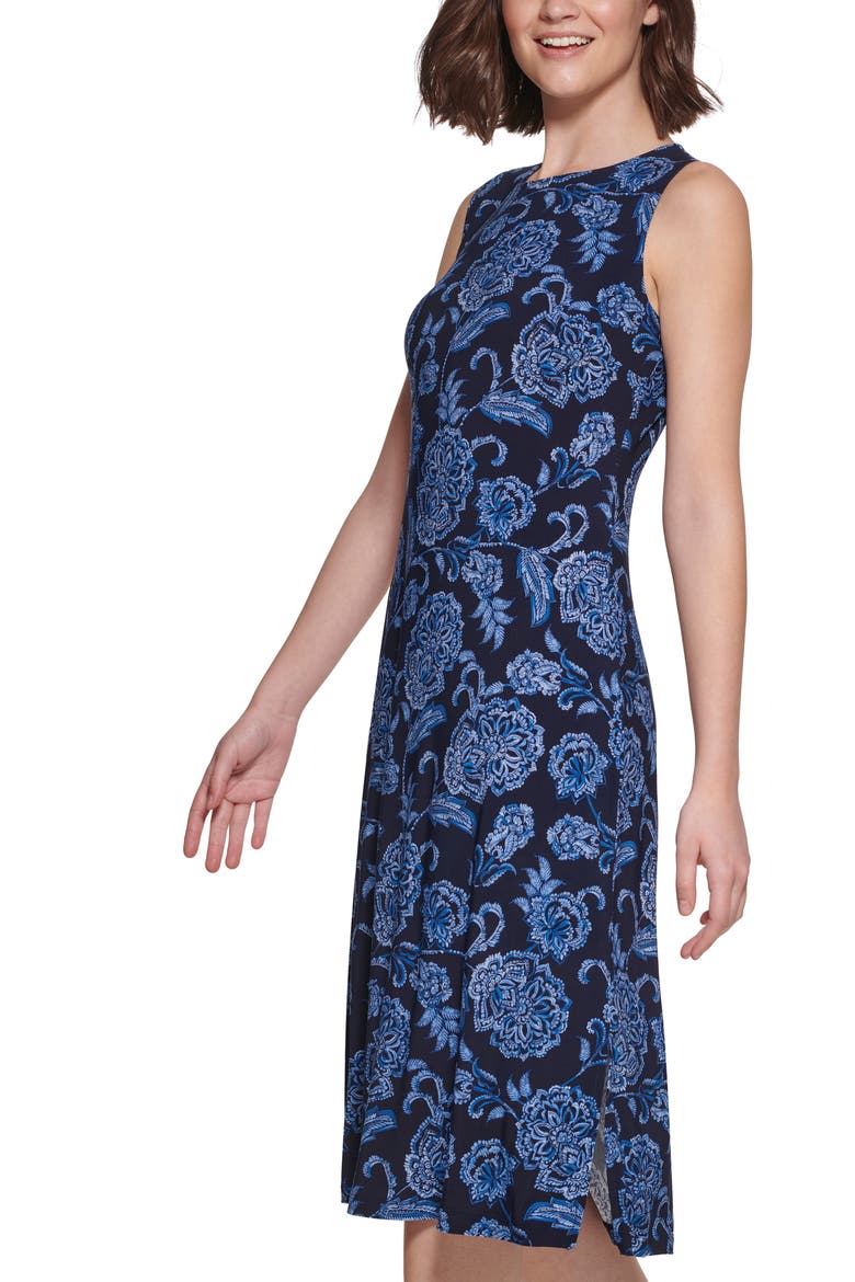Zeghora Floral Sleeveless Dress, Alternate, color, SKY CAP/BL