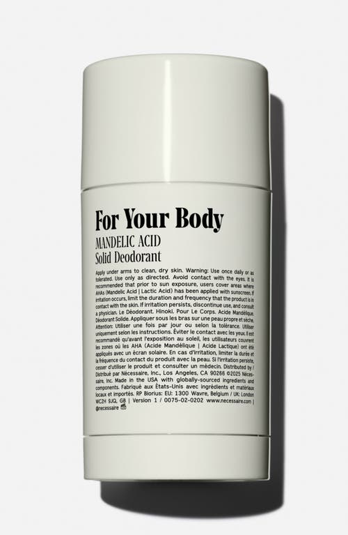 Necessaire Eucalyptus Deodorant - 72 Hour Extra-strength Mandelic Acid Deodorant 2.5 oz / 73.9 ml In Brown