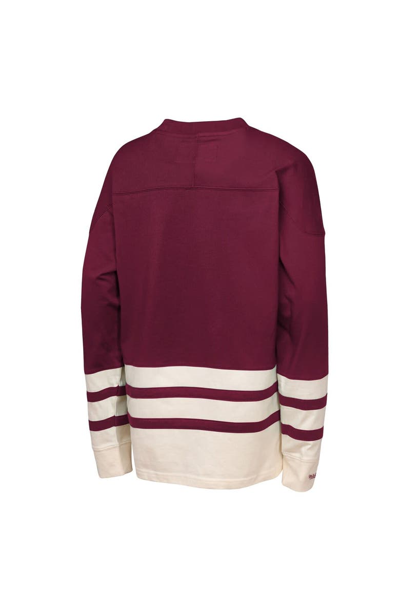 Mitchell & Ness Youth Mitchell & Ness  Burgundy Colorado Avalanche Chainstitch Heavyweight Long Sleeve Top, Alternate, color, Burgundy