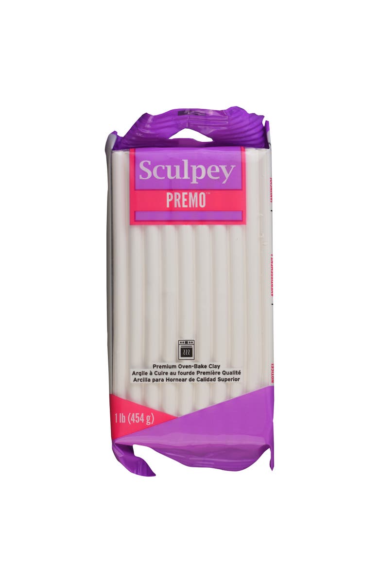 Sculpey Premo Polymer Clay White 1 lb Pack Oven, Main, color, Multicolored