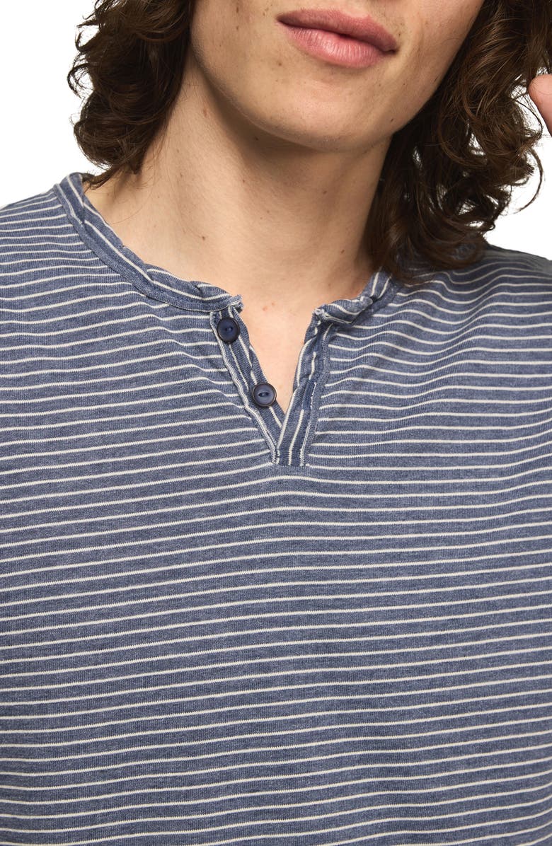 Lucky Brand Stripe Venice Burnout Henley, Alternate, color, Blue Multi