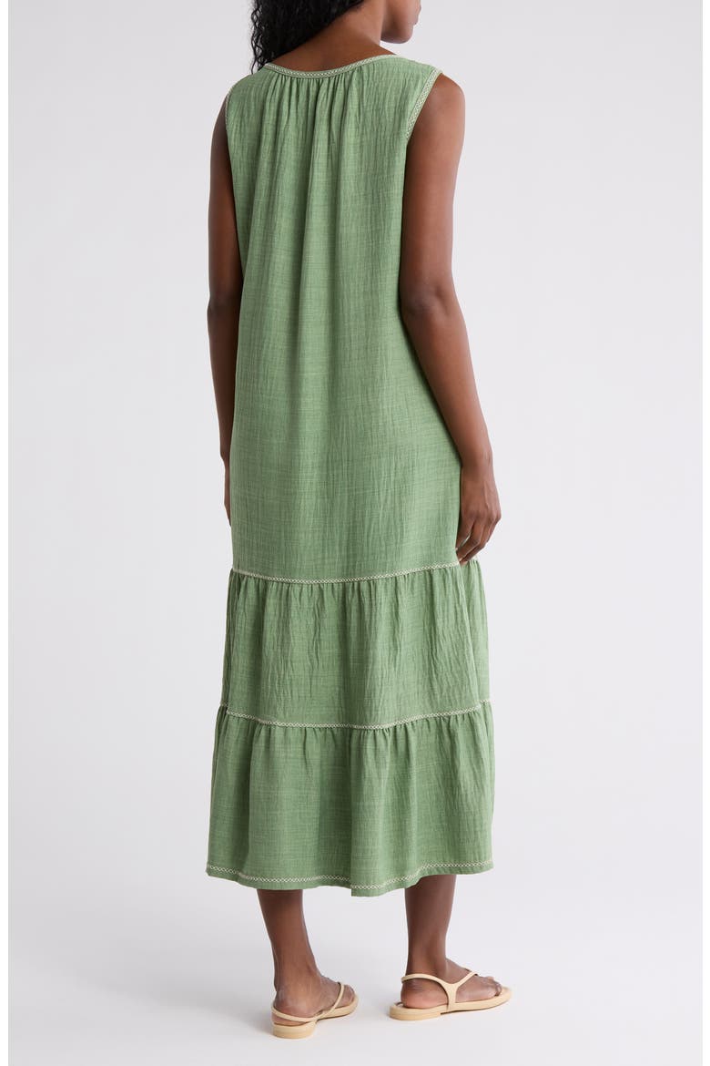 Sleeveless Split Maxi Dress, Alternate, color, GRASS