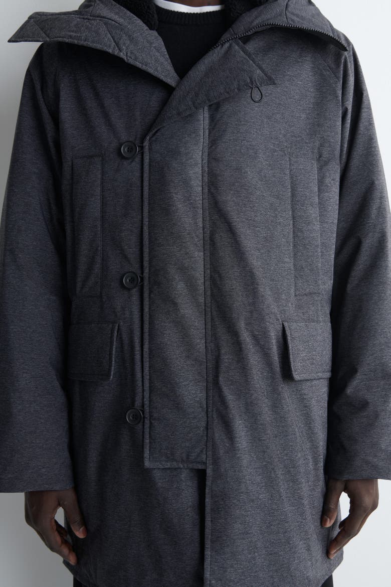Technical Hooded Down Parka, Alternate, color, DARK GRAY
