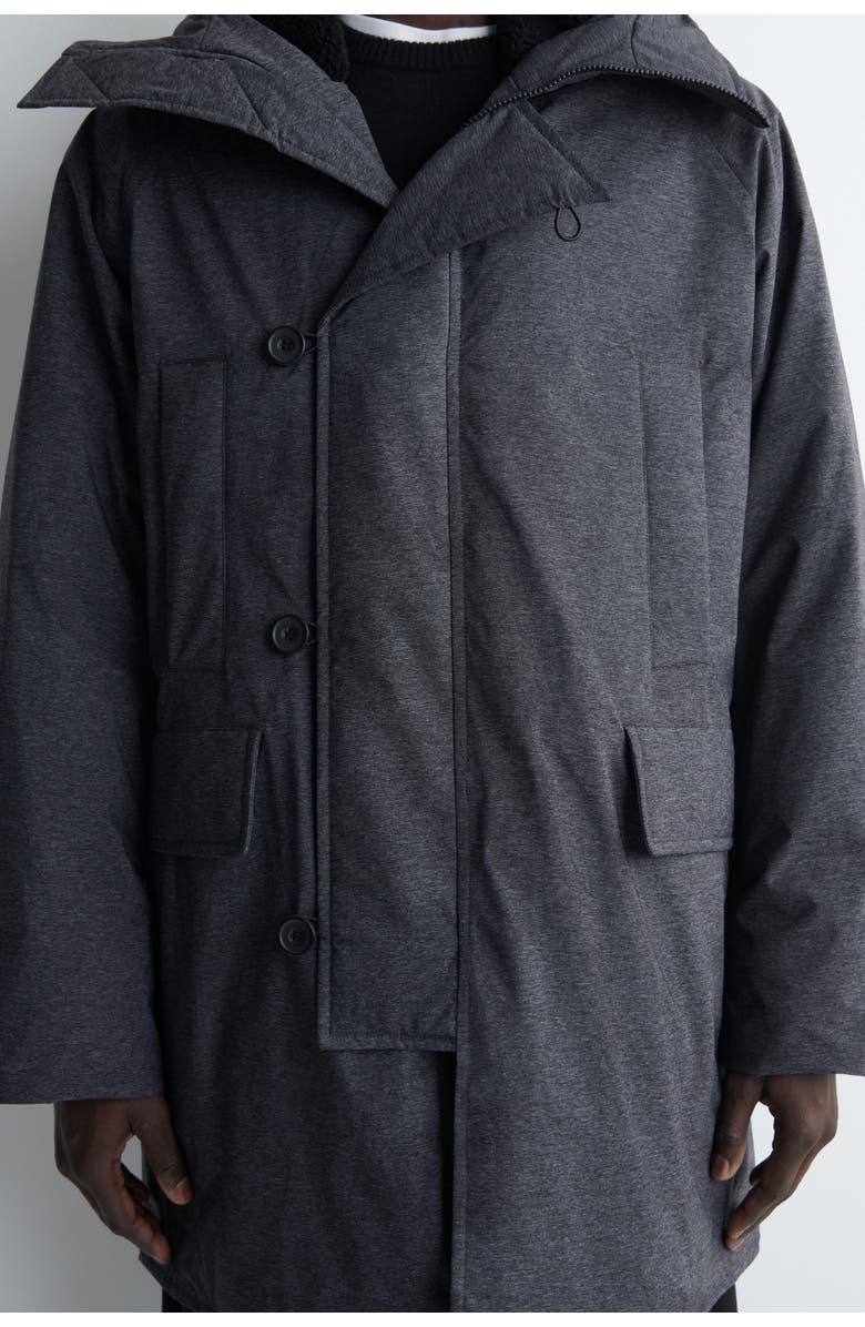 COS Technical Hooded Down Parka, Alternate, color, Dark Gray