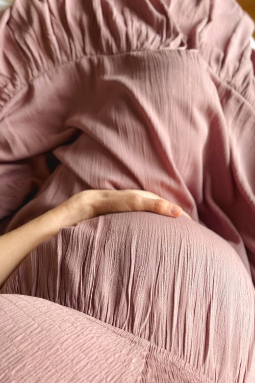 Pinkblush Smocked V-neck Midi Dress In Purple