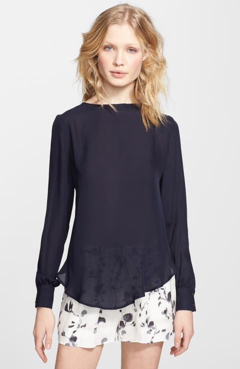 Open Back Silk Blouse
