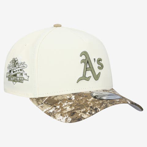 Men's New Era Cream/Realtree Camo Athletics 9FORTY A-Frame Adjustable Hat