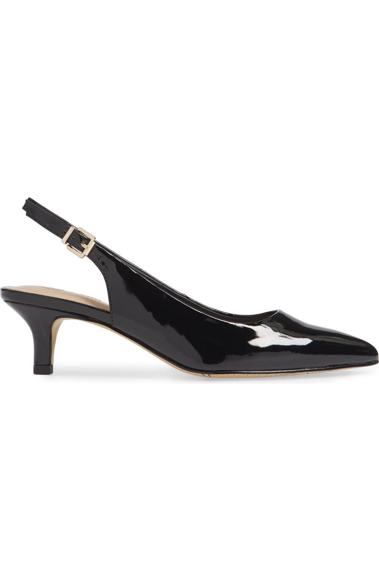 Bella Vita Scarlette Kitten Heel Slingback Pump, Alternate, color, Black Pat