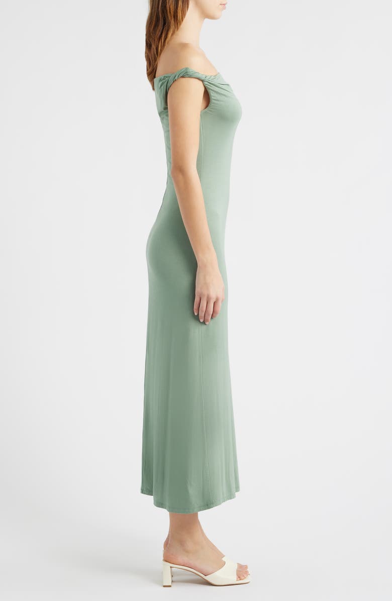 Nia Carmella Asymmetric Midi Dress, Alternate, color, Loden Forest