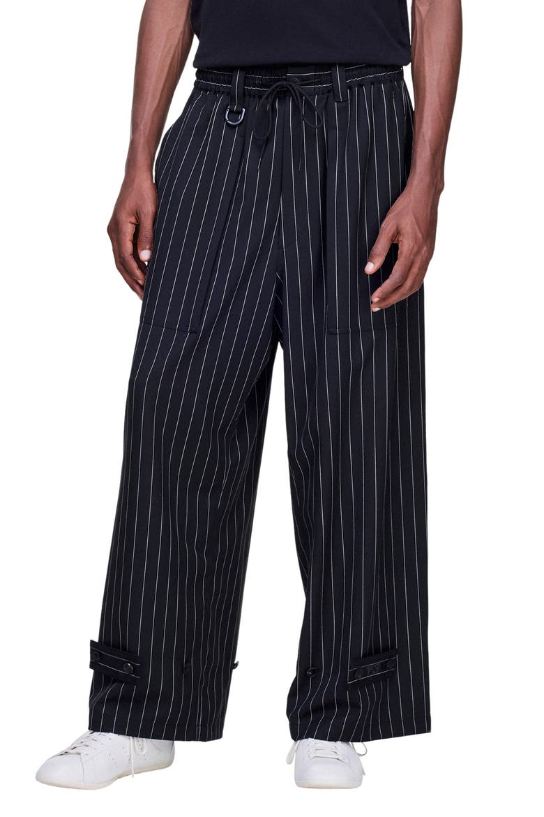 Refined Pinstripe Oversize Wide Leg Drawstring Pants (Men) | Nordstrom