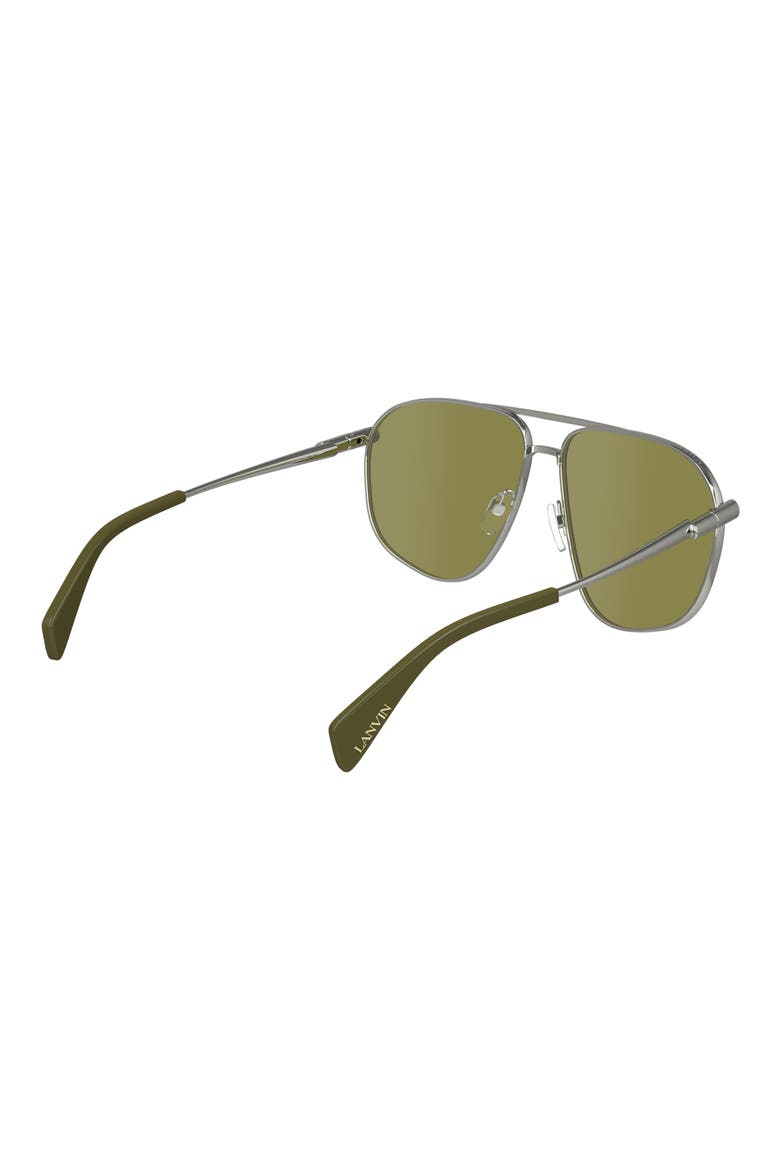 59mm Sequence Aviator Sunglasses, Alternate, color, SILVER/ OLIVEDNU