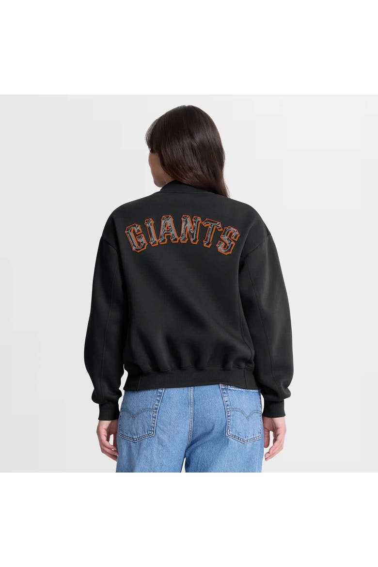 Women's Fanatics Black San Francisco Giants Oversized Rage Against Full-Zip Jacket, Alternate, color, Black