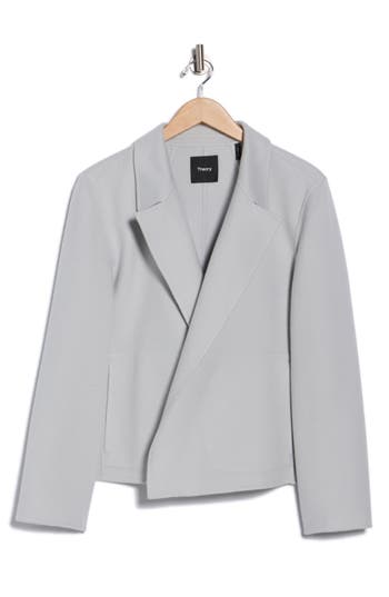 Theory Sileena New Divide Blazer In Gray