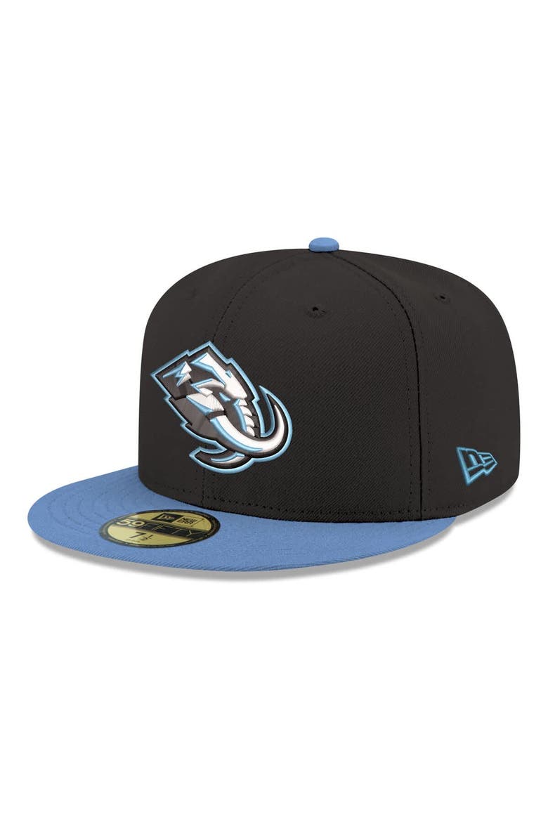 Men's New Era  Black Utah Mammoth Core Logo Two-Tone 59FIFTY Fitted Hat, Main, color, Black