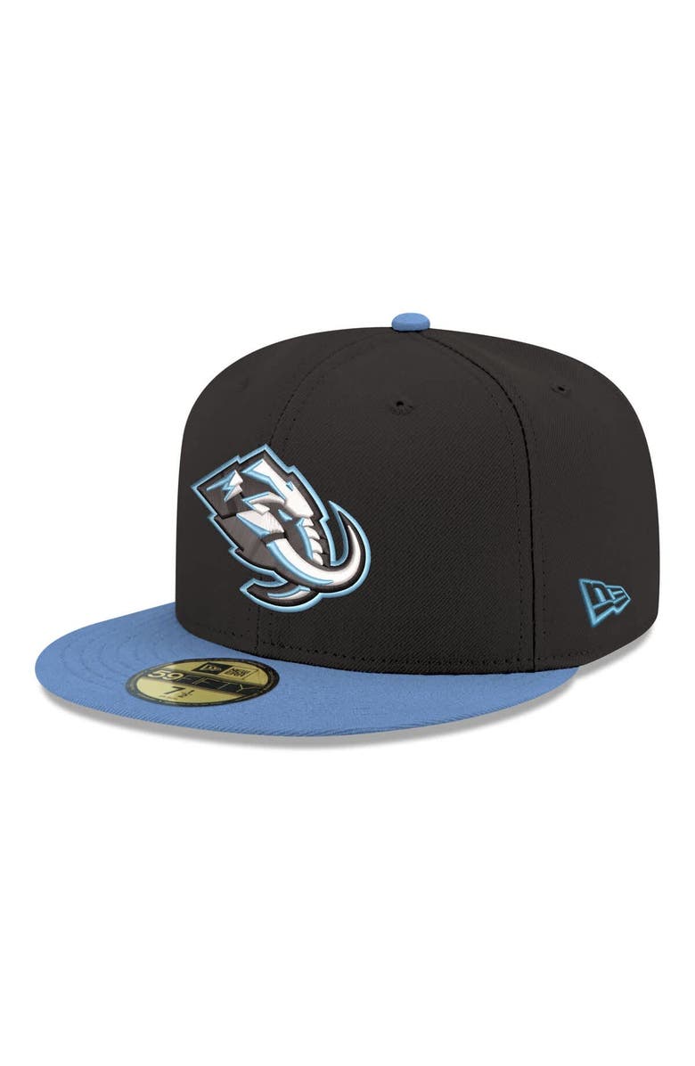New Era Men's New Era  Black Utah Mammoth Core Logo Two-Tone 59FIFTY Fitted Hat, Main, color, Black