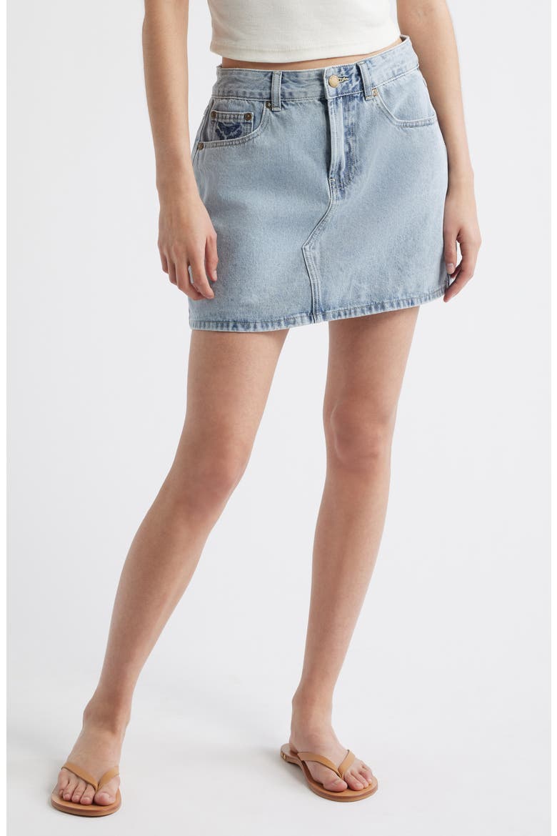 Tabby 2.0 Denim Miniskirt, Main, color, VINTAGE BLUE