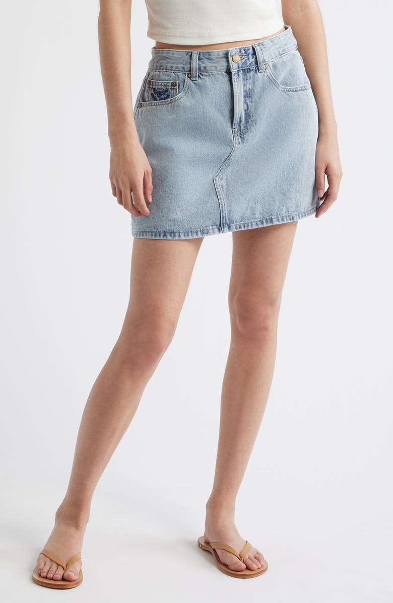 Rip Curl Tabby 2.0 Denim Miniskirt, Main, color, Vintage Blue
