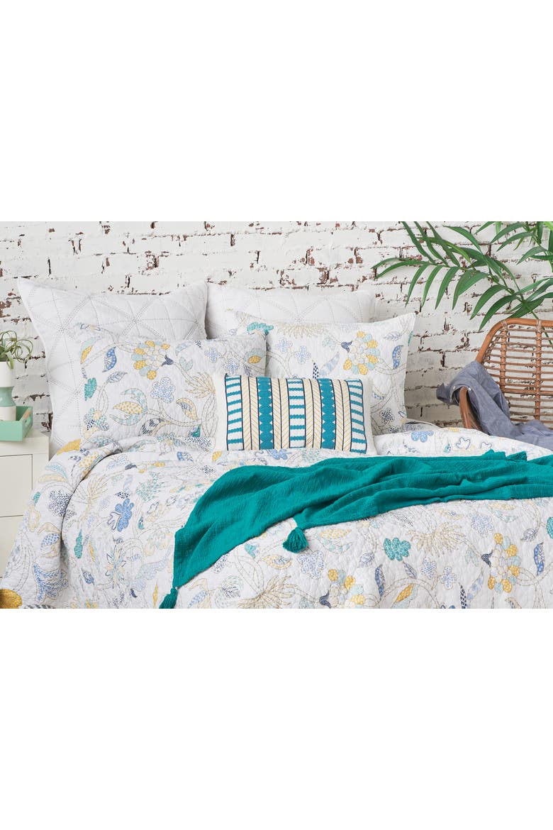50" x 60" Devin Woven Tassled Throw, Alternate, color, Blue