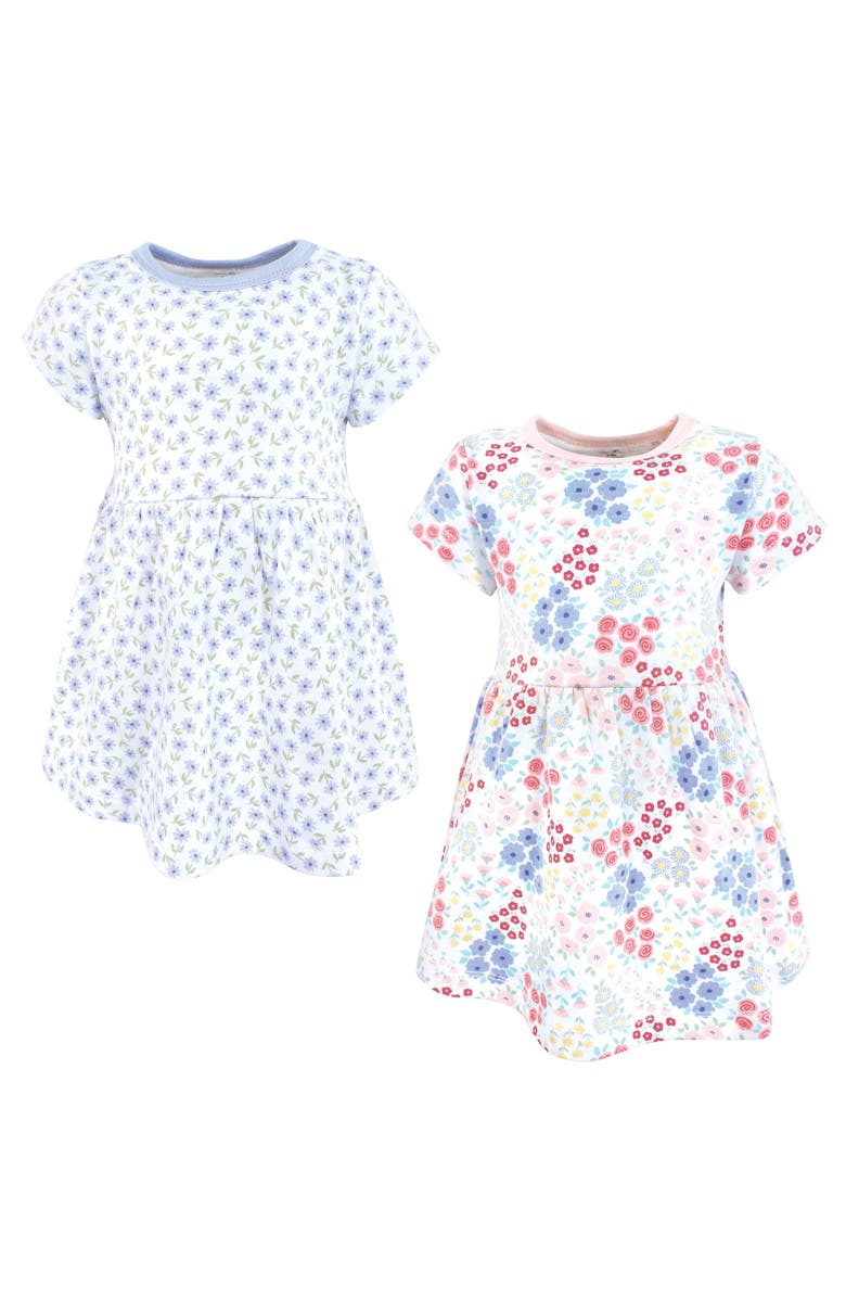 Touched by Nature Organic Cotton Dresses Featuring Both Short and Long Sleeves, Main, color, Flower Market