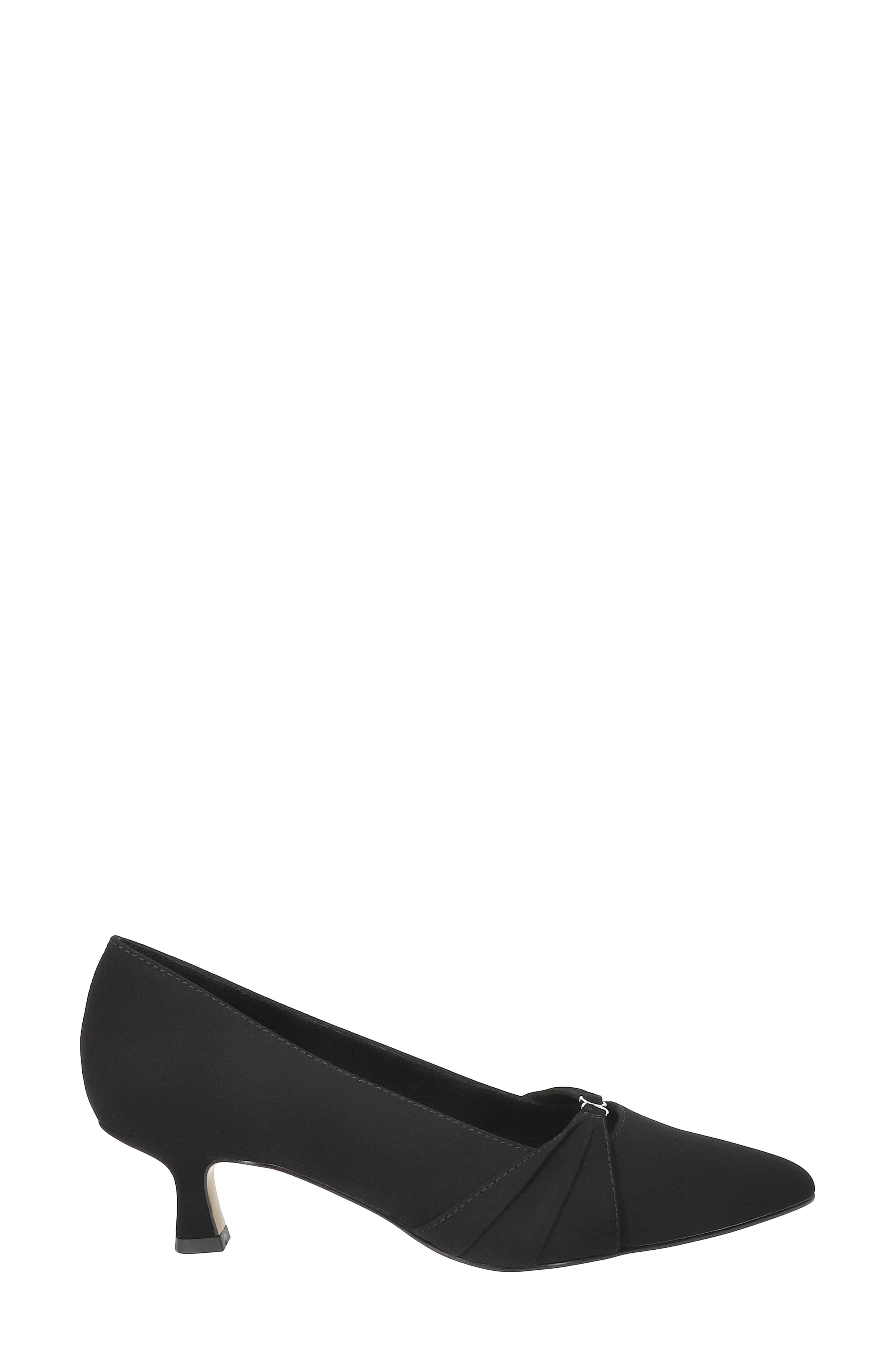 Ziggy Pointed Toe Kitten Heel Pump, Alternate, color, BLACK LAMY