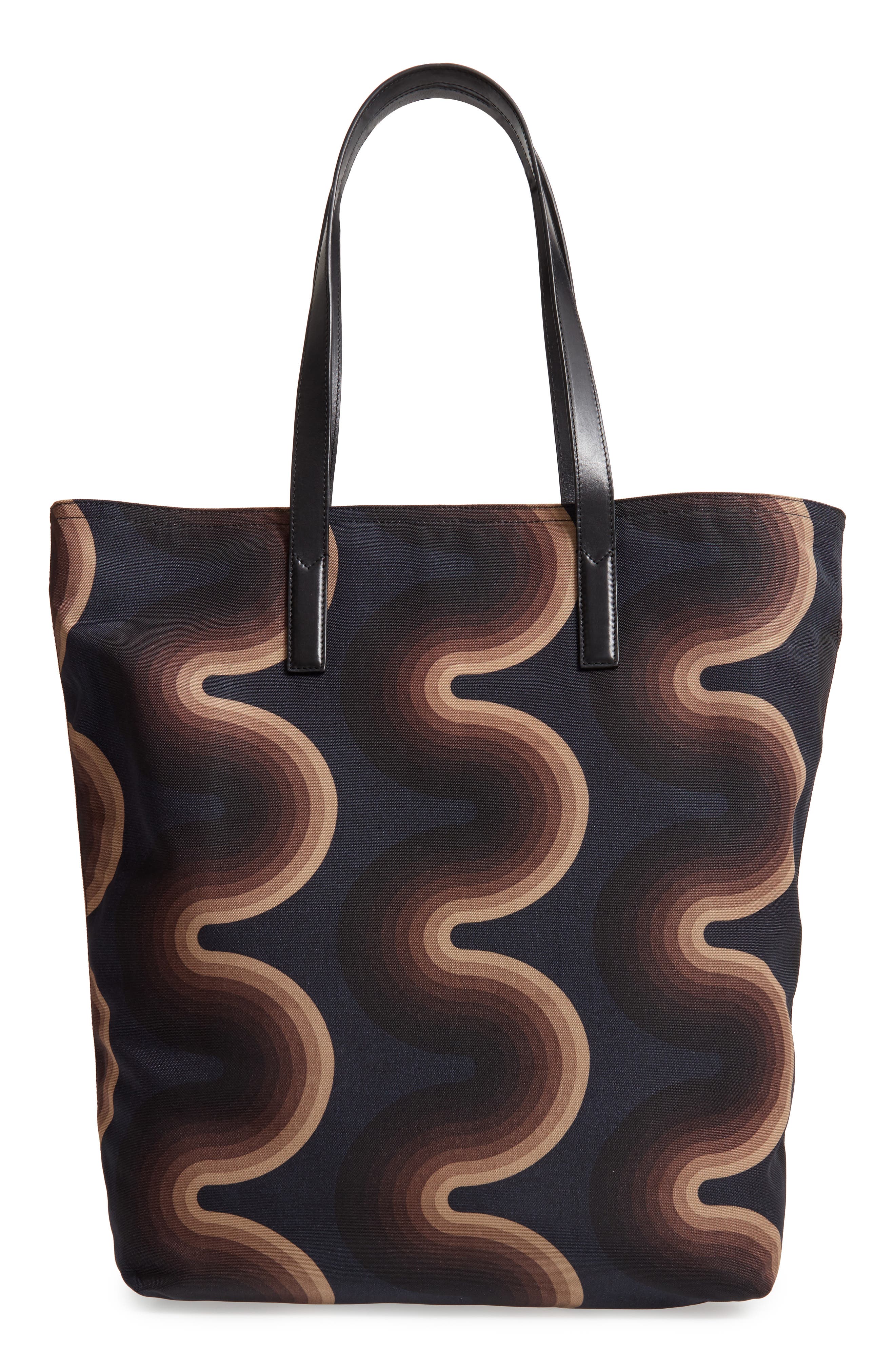 Dries Van Noten Wave Print Tote Bag, Main, color, 
