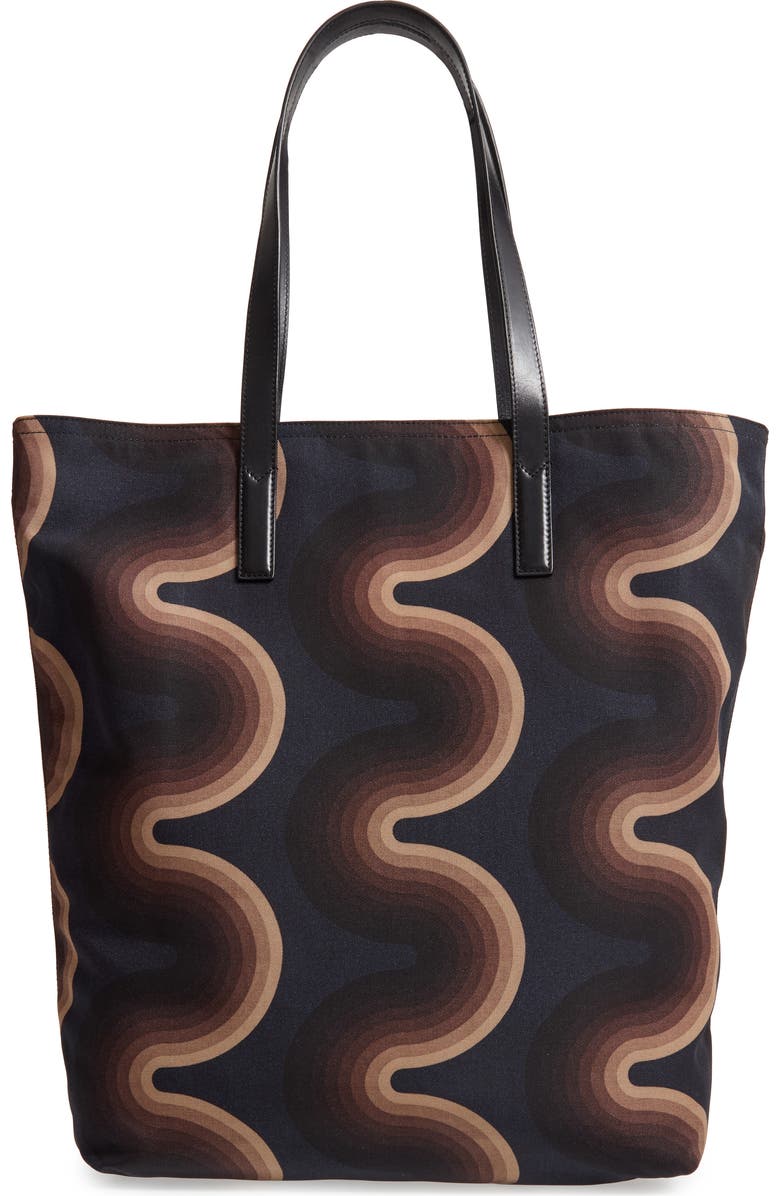 Dries Van Noten Wave Print Tote Bag, Main, color,