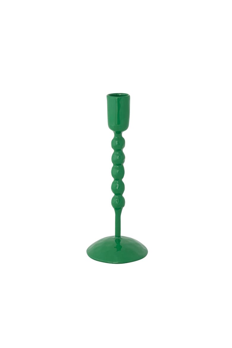 Enameled Iron Taper Holder, Main, color, Green