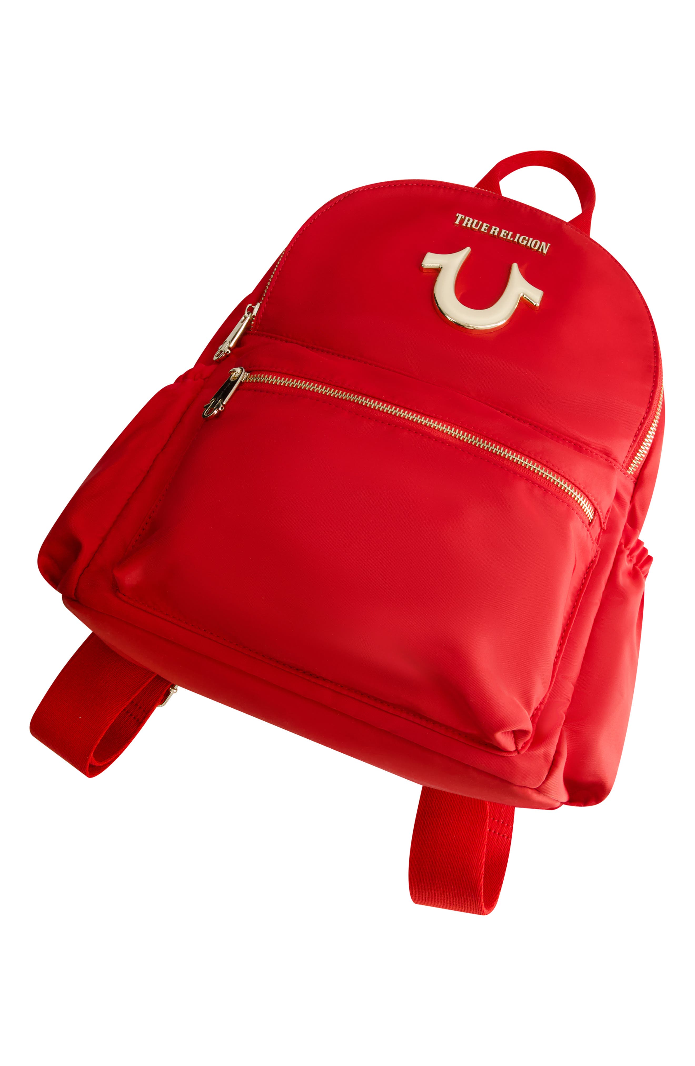 True Religion Horseshoe Nylon Backpack, Alternate, color, Red